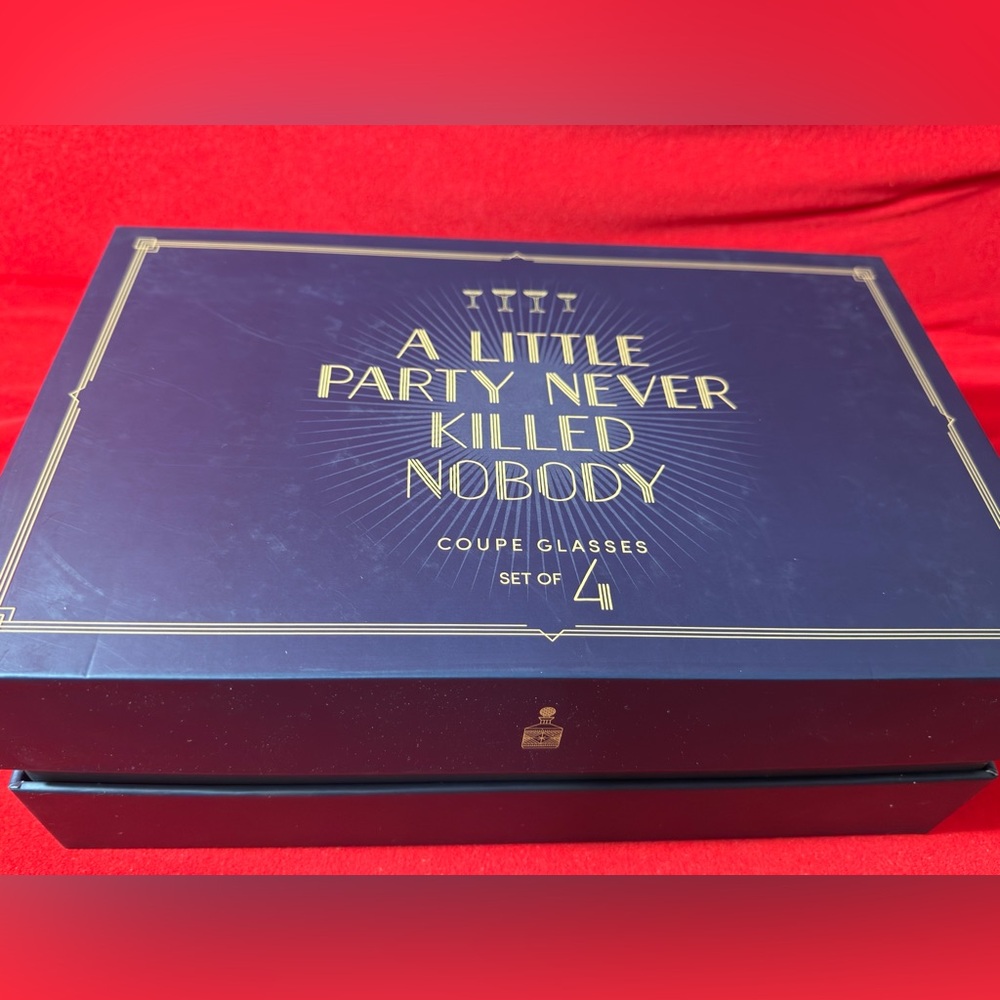 A Little Party Never Killed Nobody Coupe Glasses - Blue